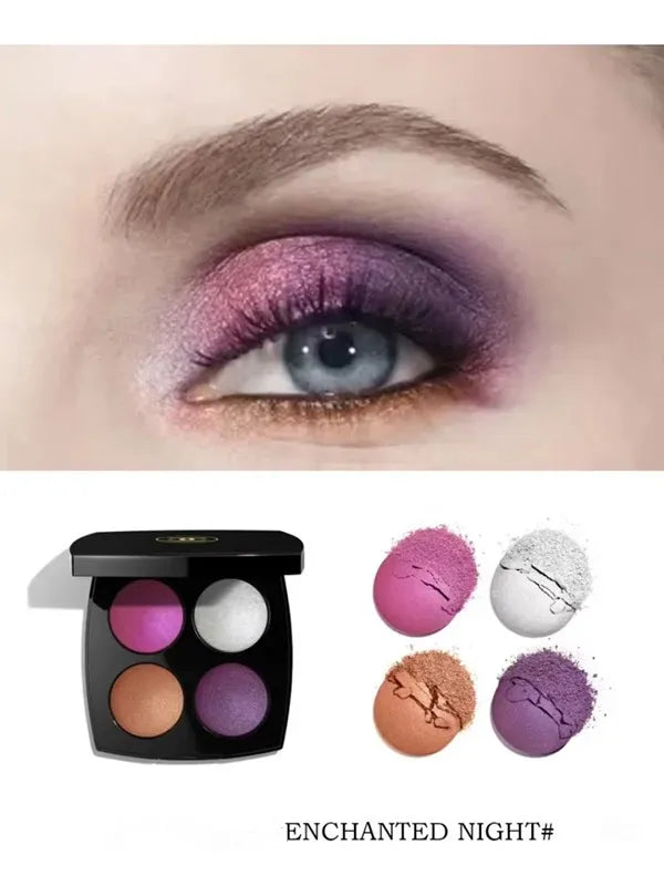 Swatch demonstration of the palette's blendable makeup shades