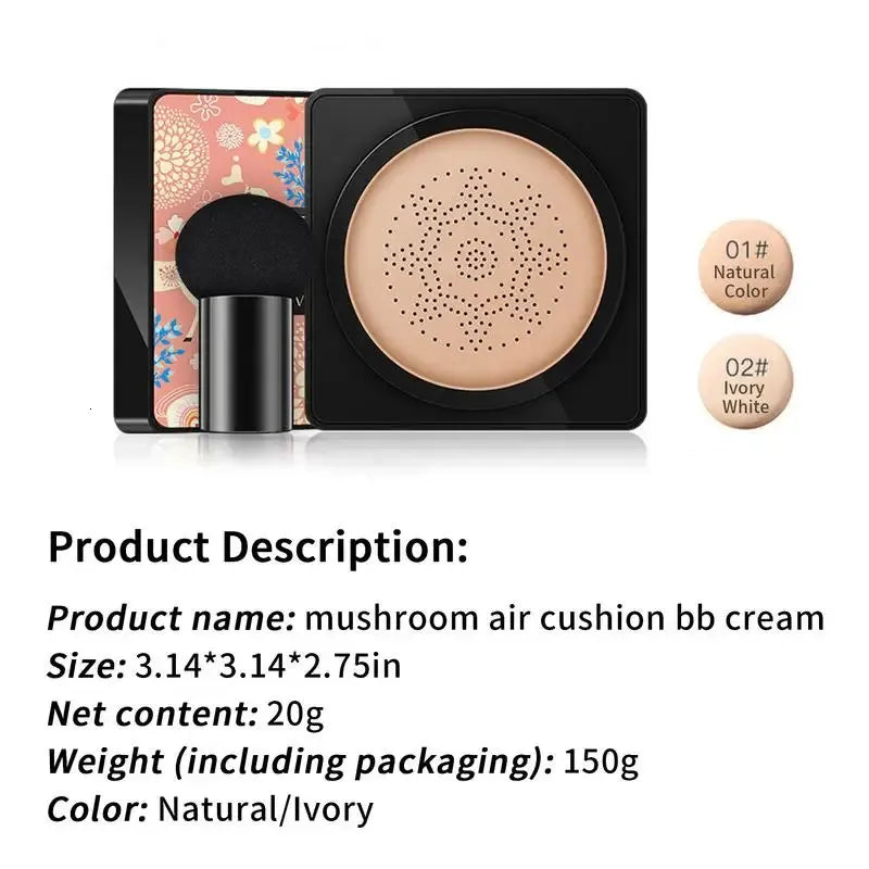 Closed makeup compact with mirror and cushion applicator