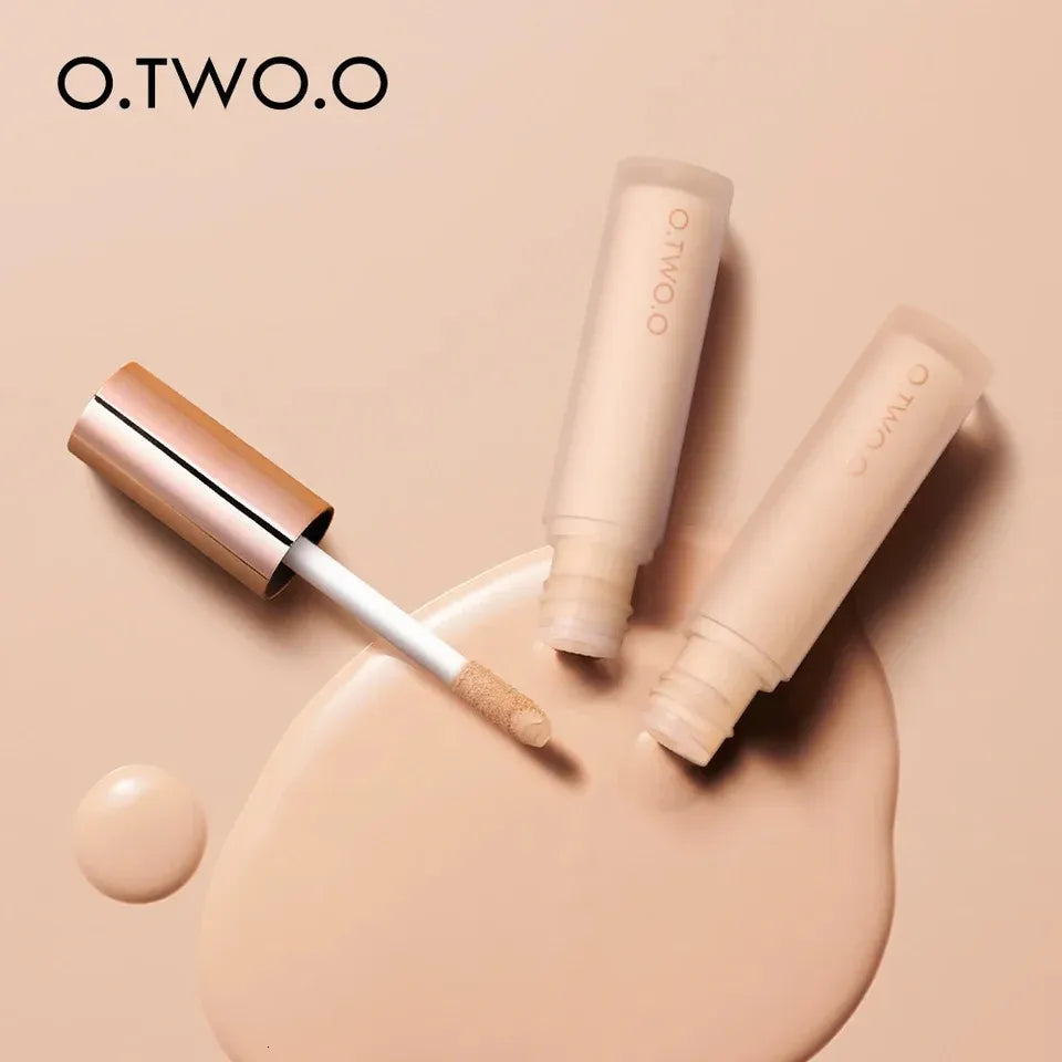 Close-up of concealer being blended under the eye area