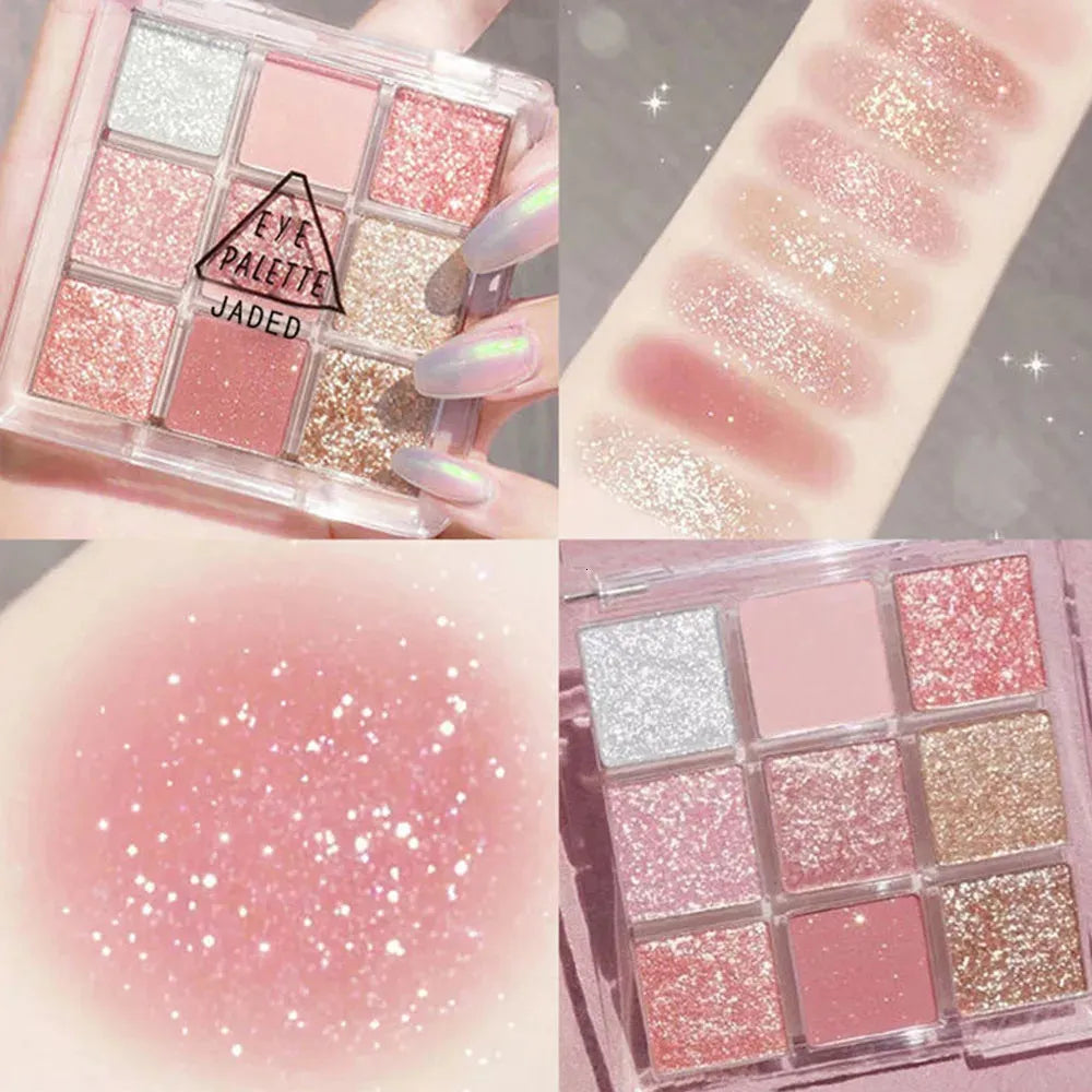 Swatch demonstration of eyeshadow colors on skin tone