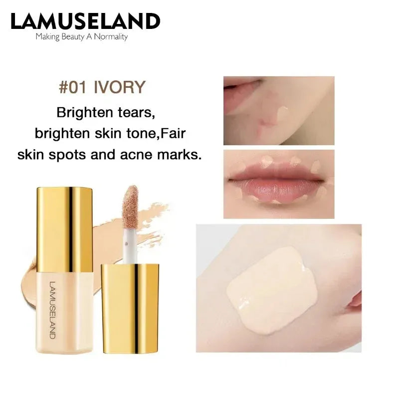 Matte liquid concealer in a small tube with doe-foot applicator