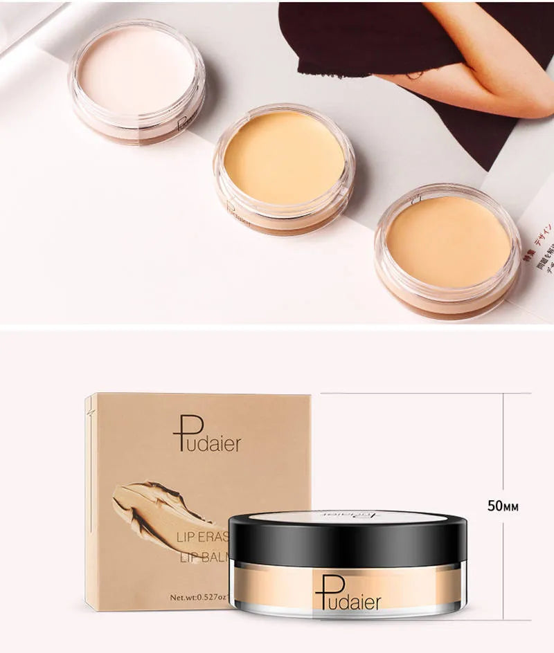 Close-up view of concealer cream texture and consistency