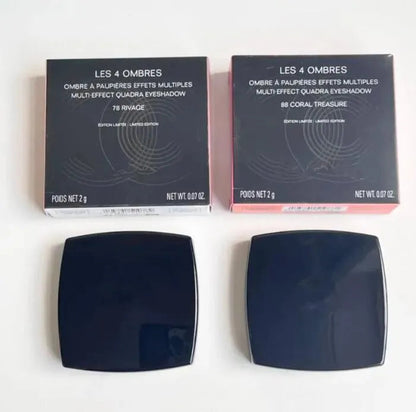Eyeshadow palette with brush for application demonstration