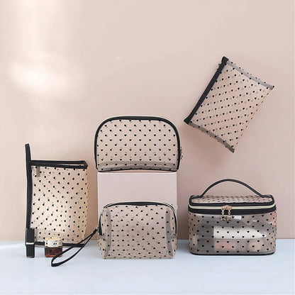 Close-up view of mesh bag with zipper closure