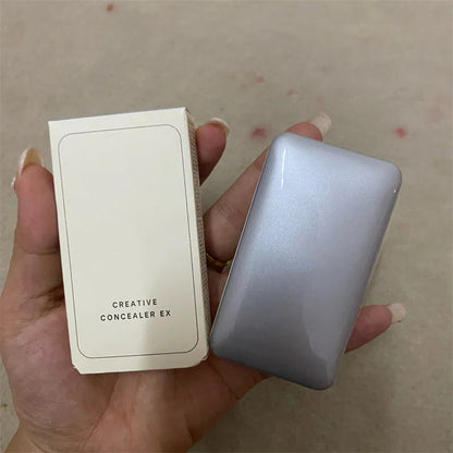 Close-up view of the three concealer shades in their individual wells