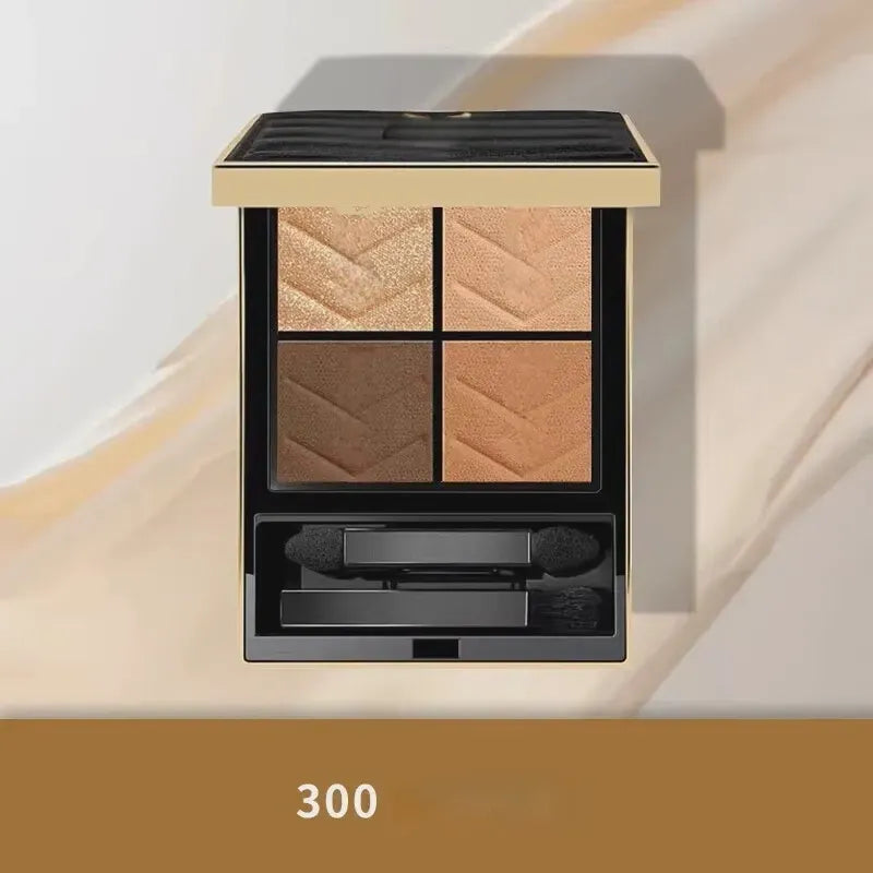 Close-up view of eyeshadow palette showing texture and pigmentation