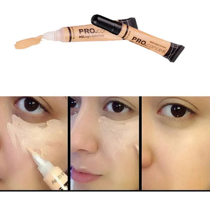 Makeup application showing concealer used for contouring effect