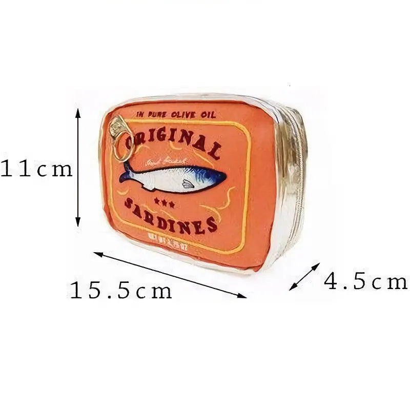 Open view of the cosmetic bag showing interior compartments