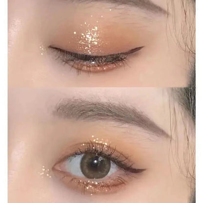 Swatch demonstration of eyeshadow colors on skin tone