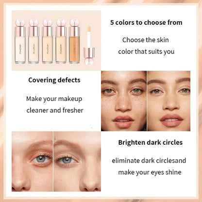Facial concealer product in packaging multiple shade options visible