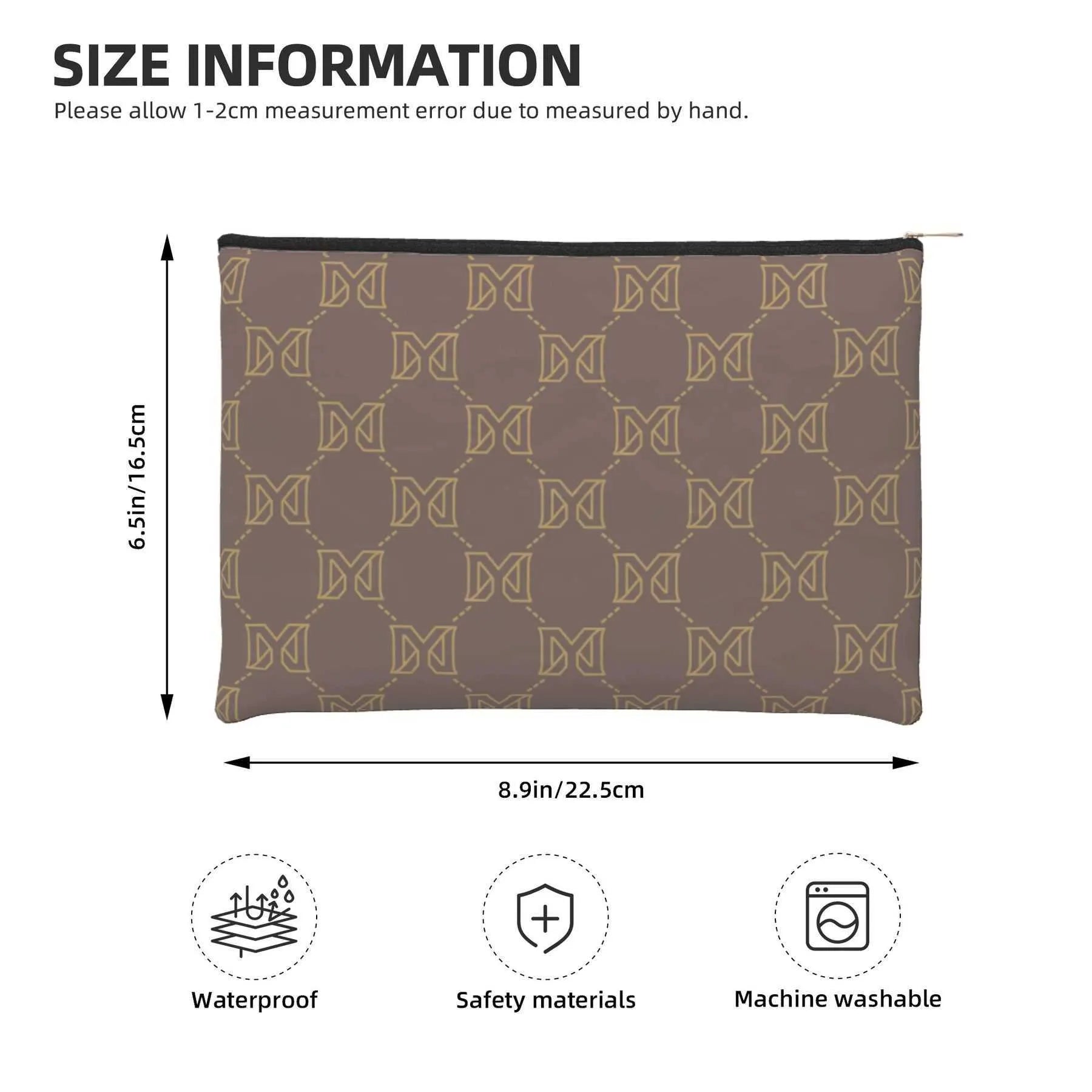 Interior view of the cosmetic bag showing multiple compartments