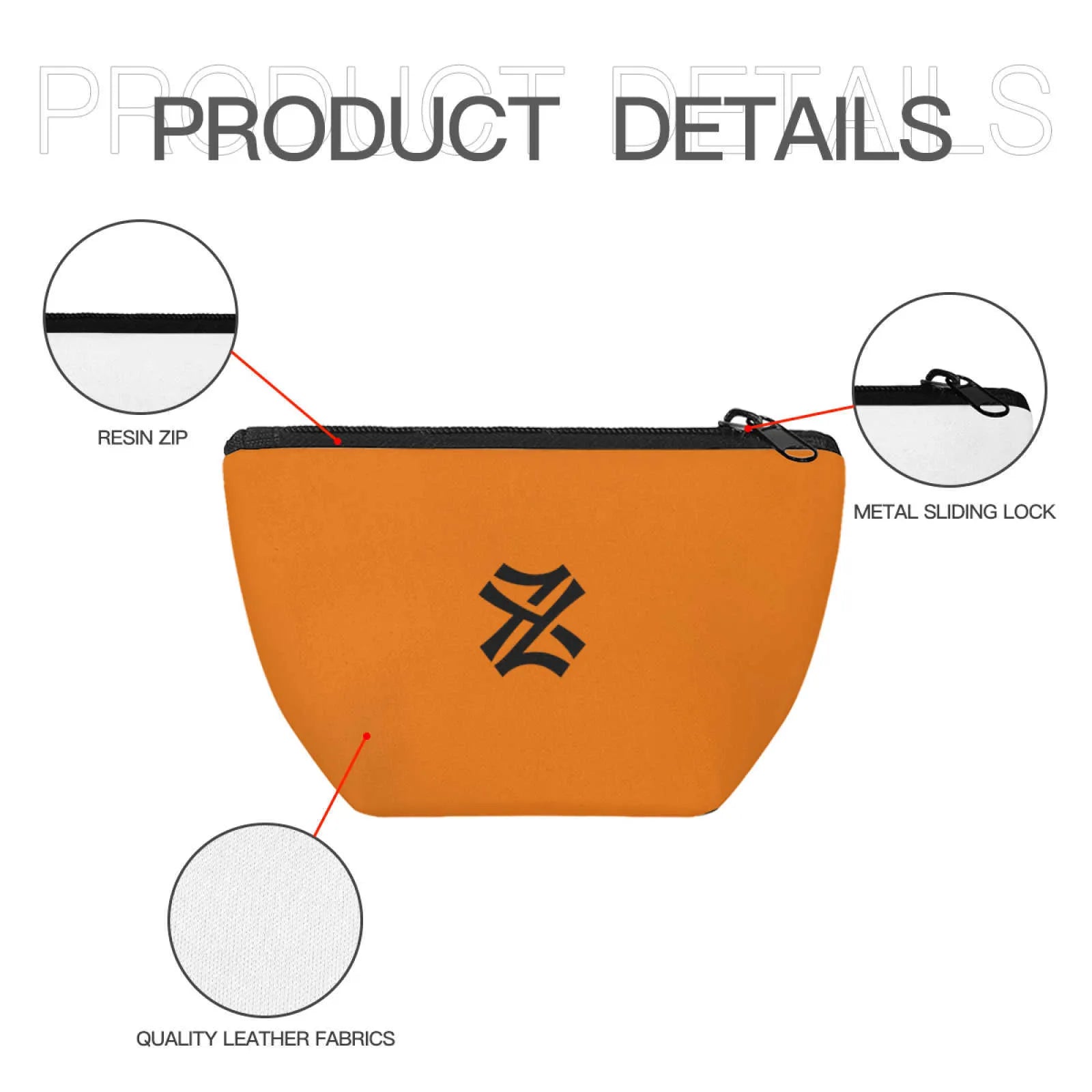 Open cosmetic bag showing interior organizer compartments