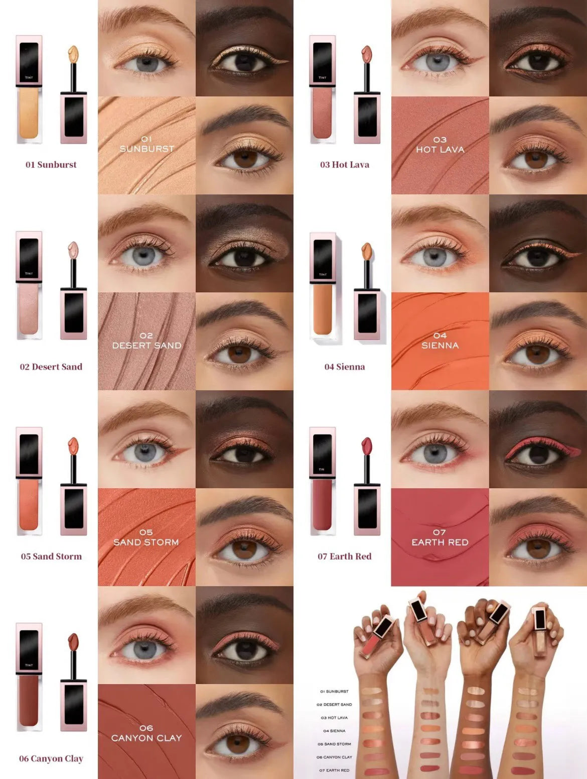 Liquid eyeshadow blush product in 7ml tube with applicator