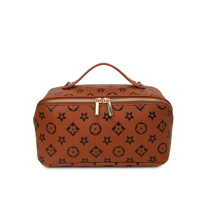 Side view of the pouch in a neutral color option for versatile use