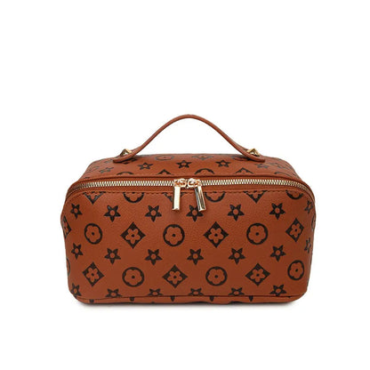 Side view of the pouch in a neutral color option for versatile use
