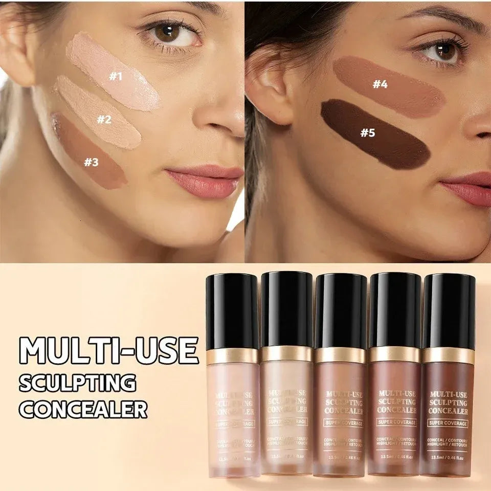 Close-up view of cream concealer texture and consistency on skin