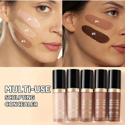 Close-up view of cream concealer texture and consistency on skin