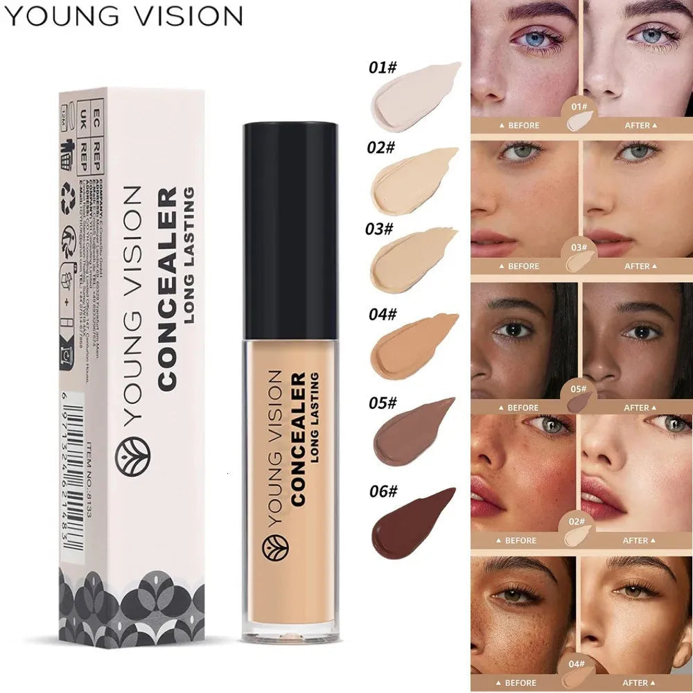 Concealer applied under eye area for brightening effect