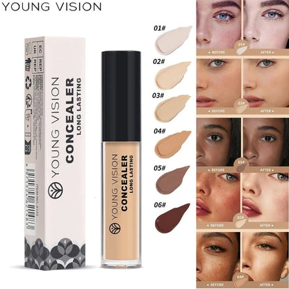 Concealer applied under eye area for brightening effect