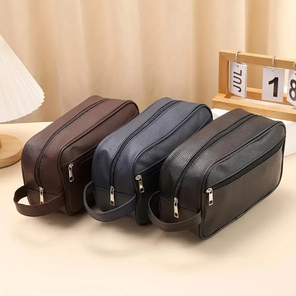 Waterproof PVC travel bag with lychee pattern design shown closed