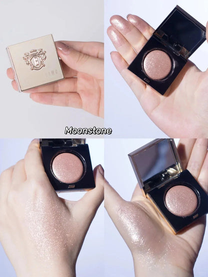 Compact eyeshadow palette with three coordinated color options