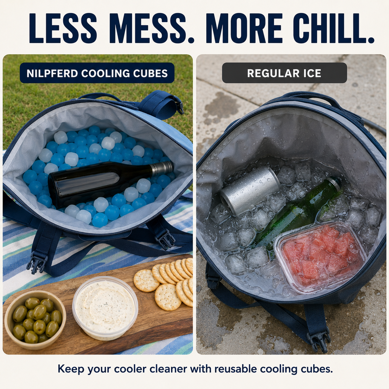 Reusable Cooling Cubes, 12 lb, 360 Pieces, Cooler Ice Alternative
