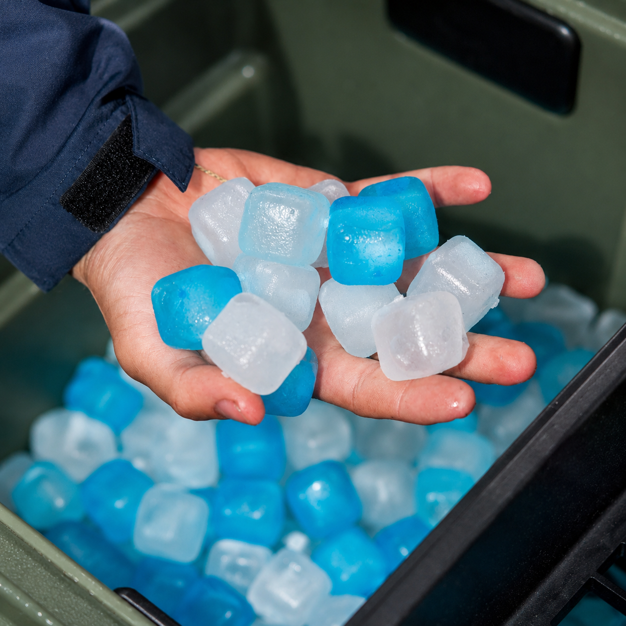 Reusable Cooling Cubes, 12 lb, 360 Pieces, Cooler Ice Alternative