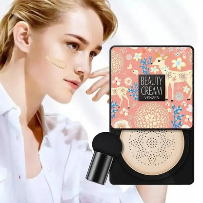 Open compact showing cushion foundation with applicator
