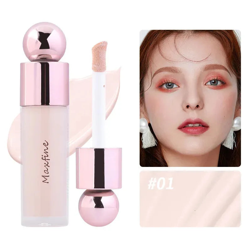 Close-up view of concealer texture and consistency on skin