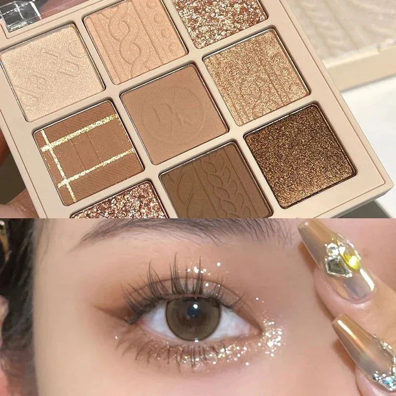 Eyeshadow palette with multiple color options for makeup application