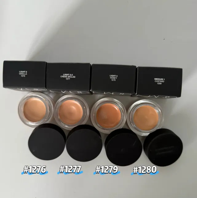 Concealer swatches showing four different shade options on skin
