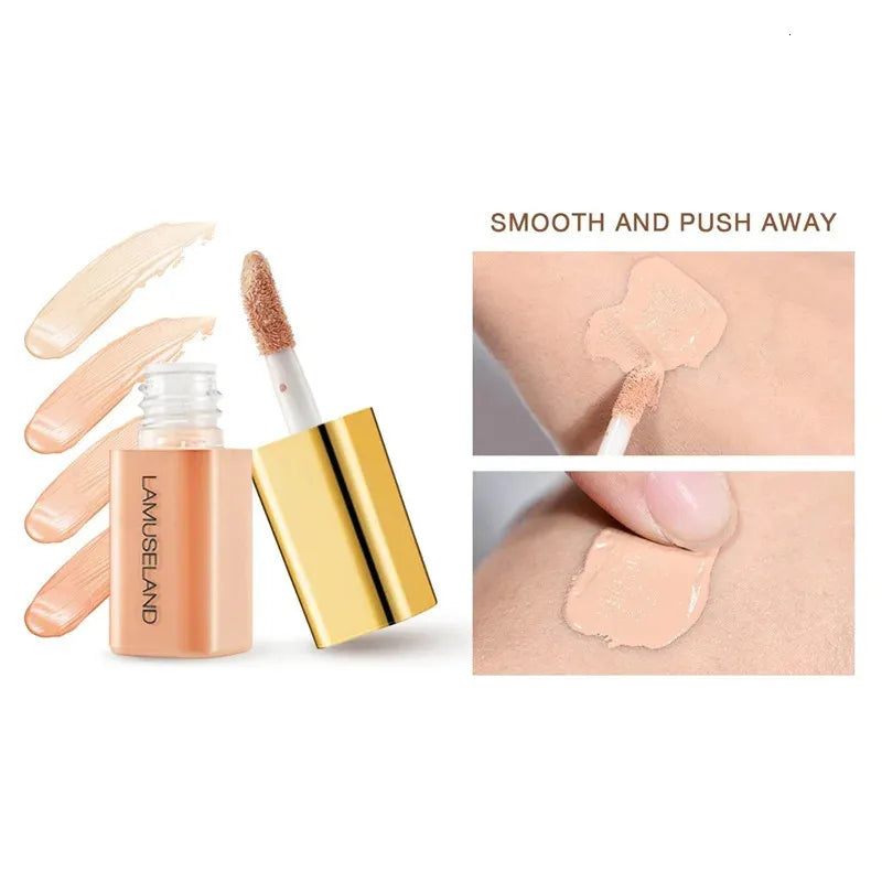 Close-up view of concealer being applied to hand to demonstrate texture and blendability