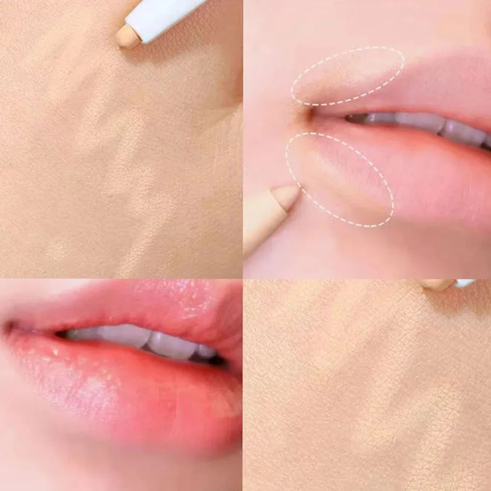 Concealer applied to skin demonstrating coverage of imperfections
