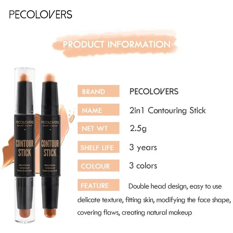 Three color options of concealer sticks displayed side by side
