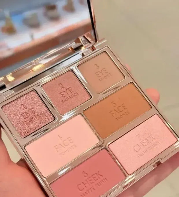 22g makeup palette showing two color combinations with matte finish