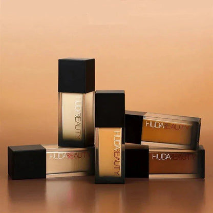 Close-up of foundation being blended for smooth application