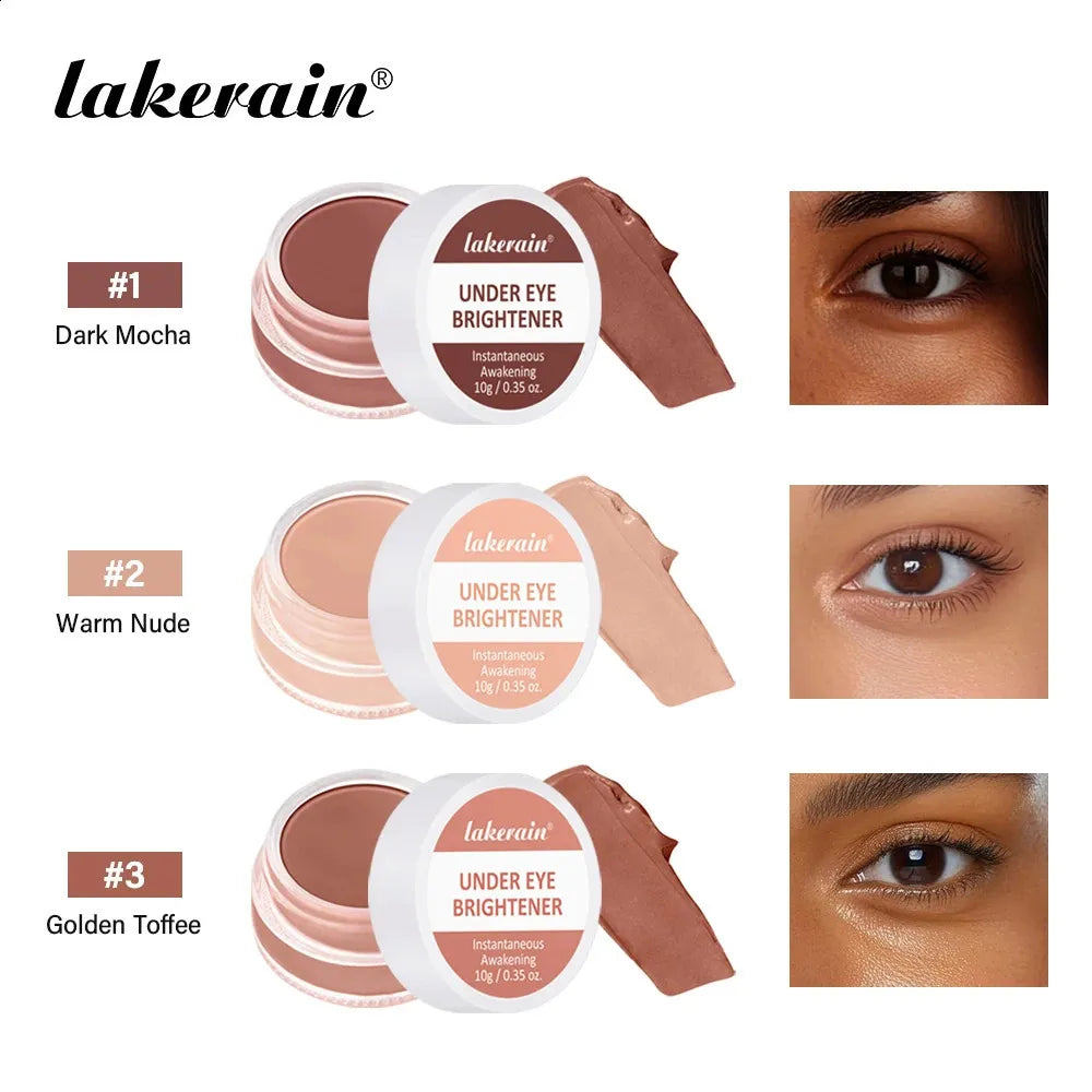 Close-up view of concealer being applied to under-eye area