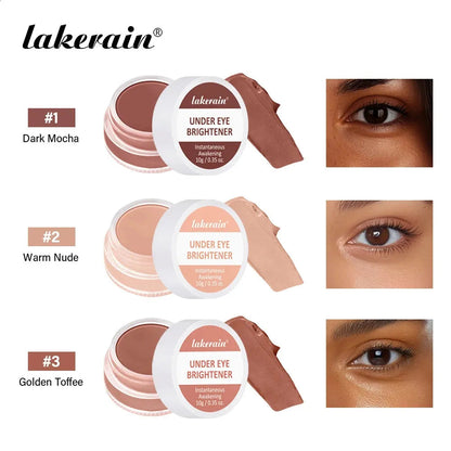 Close-up view of concealer being applied to under-eye area