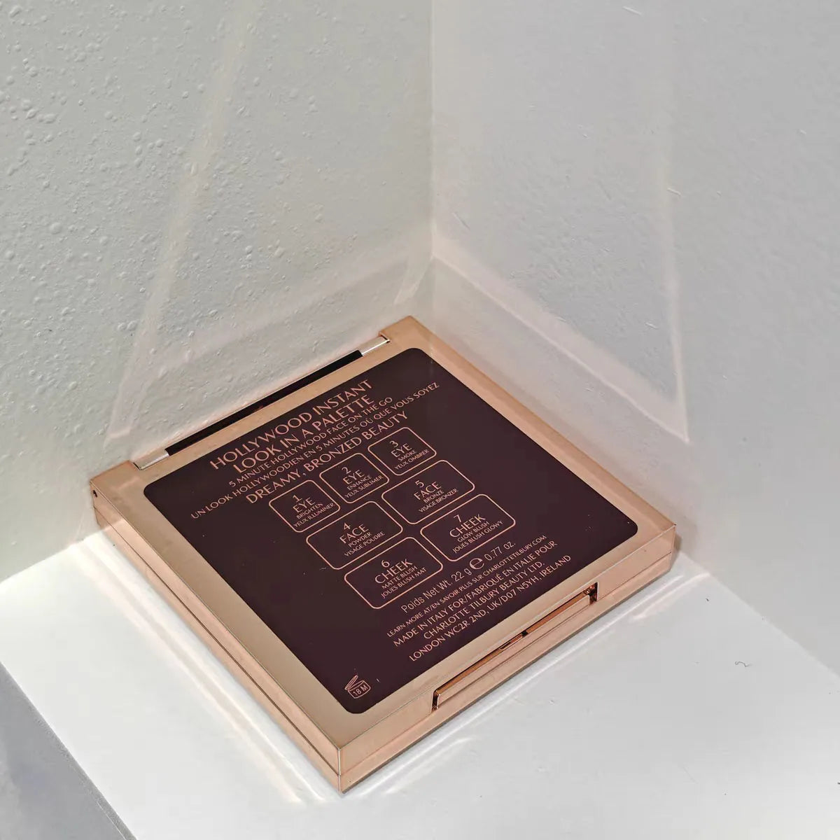 Open compact showing two complementary powder shades