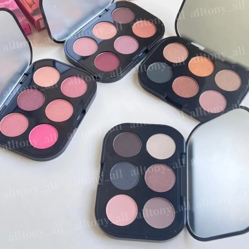Matte eyeshadow palette showing six color options