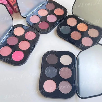 Matte eyeshadow palette showing six color options