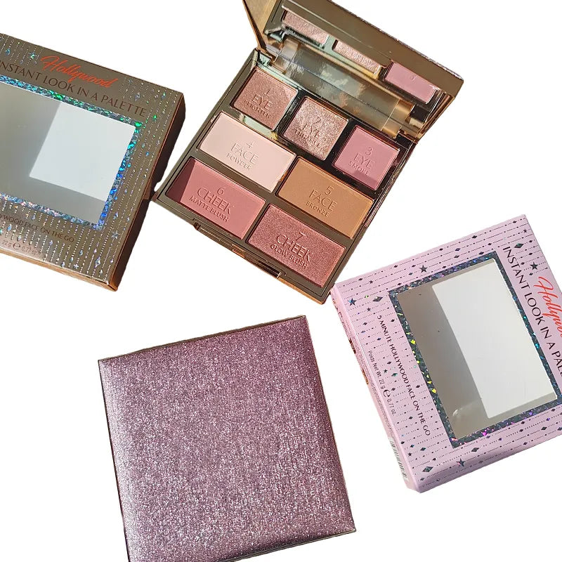 Makeup palette with mirror for on-the-go application