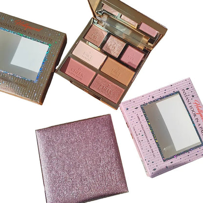 Makeup palette with mirror for on-the-go application