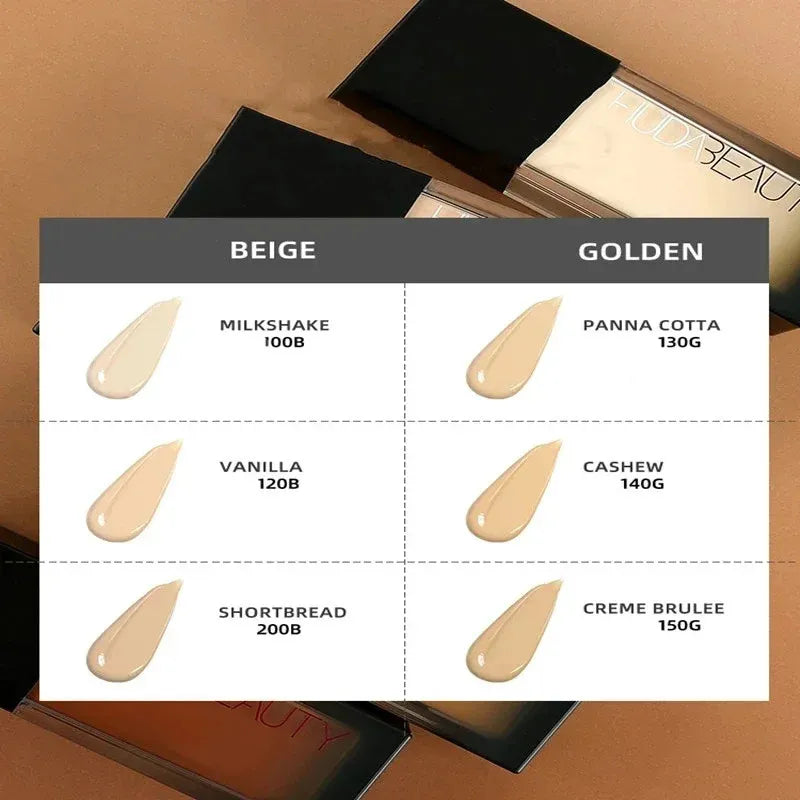 Swatch of foundation showing matte finish on skin