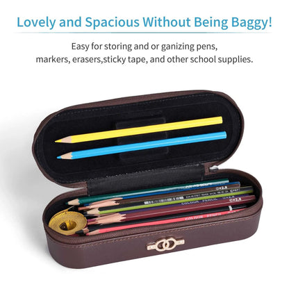 Compact brown toiletry bag designed for travel packing
