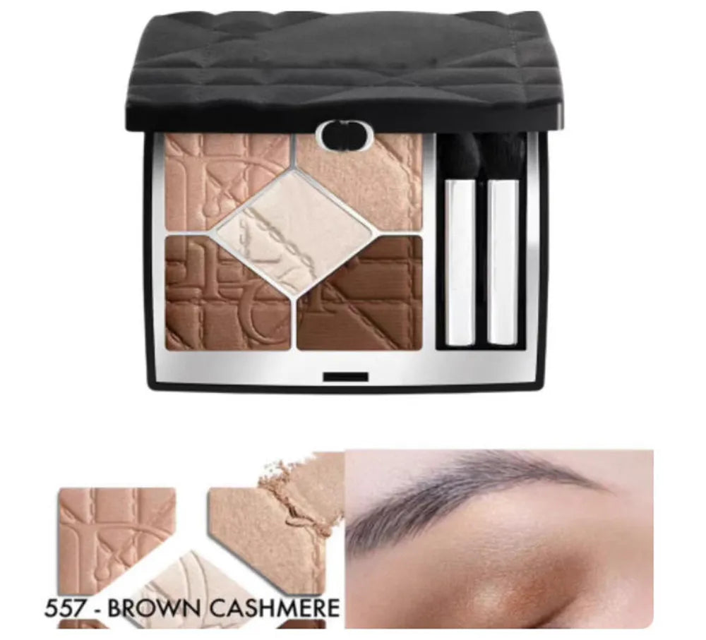 Compact eyeshadow palette with black diamond-patterned exterior