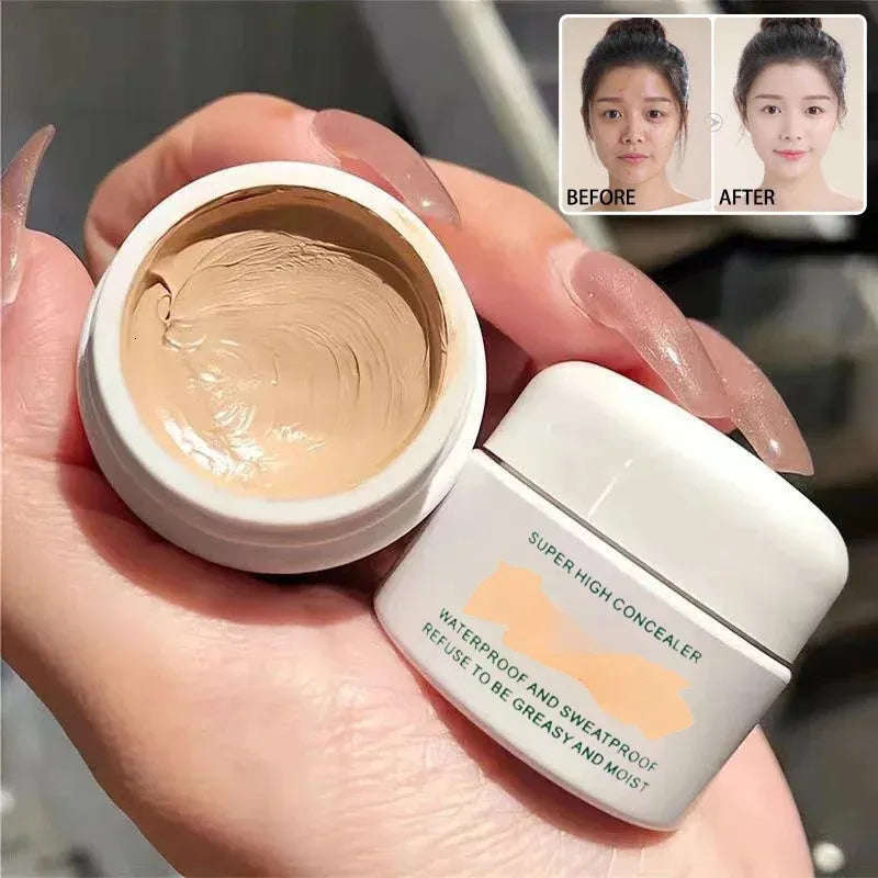 Concealer being applied to skin to demonstrate coverage and texture