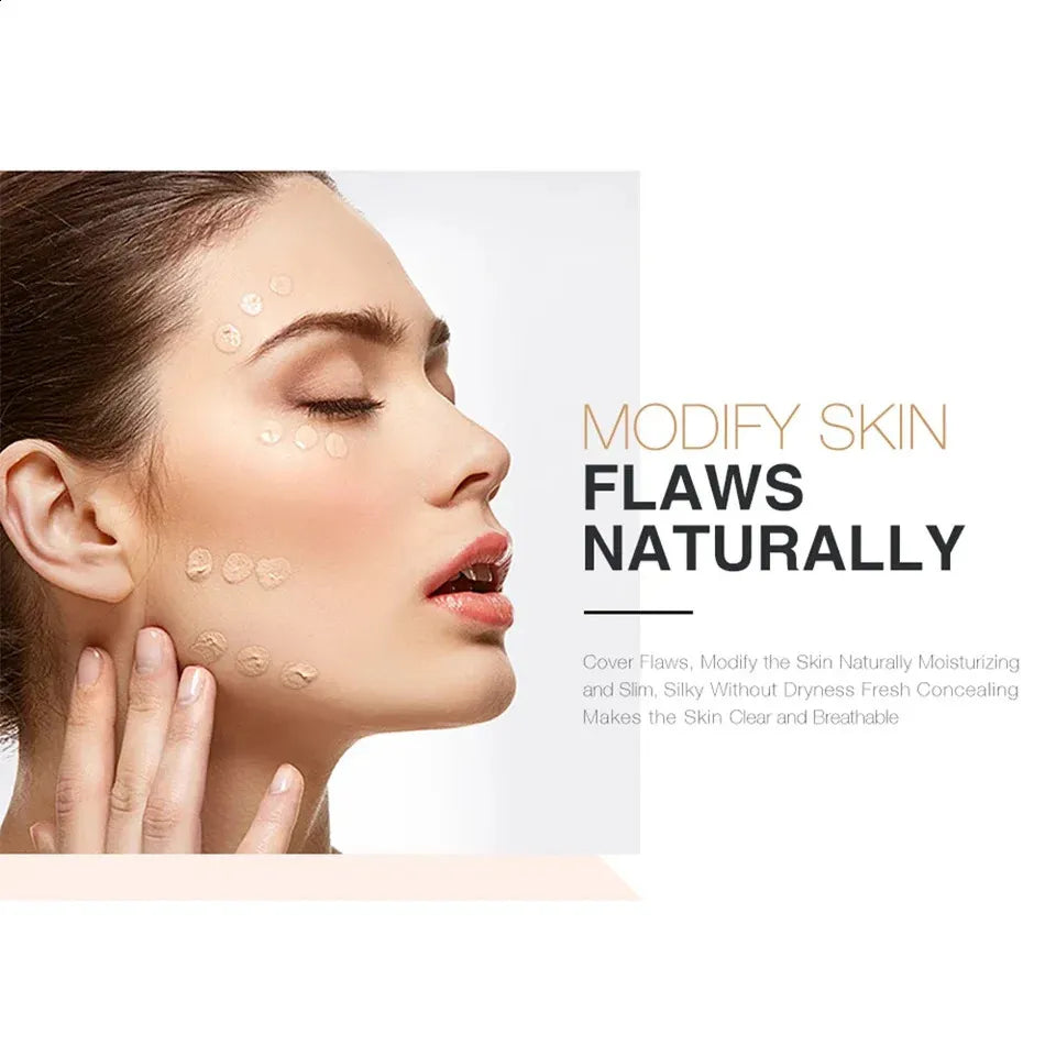 Swatches of concealer shades on skin showing coverage