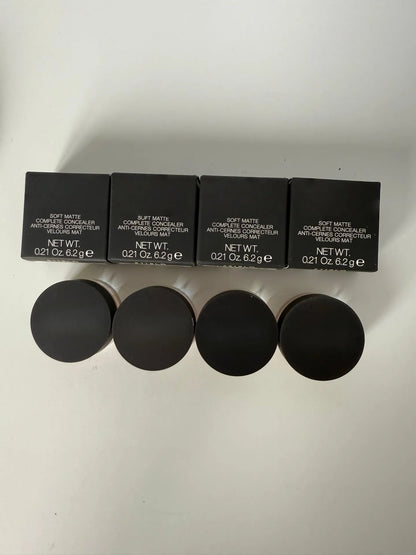 Matte finish concealer cream in a compact container