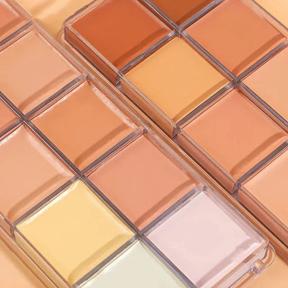 Close-up of the concealer foundation texture and application